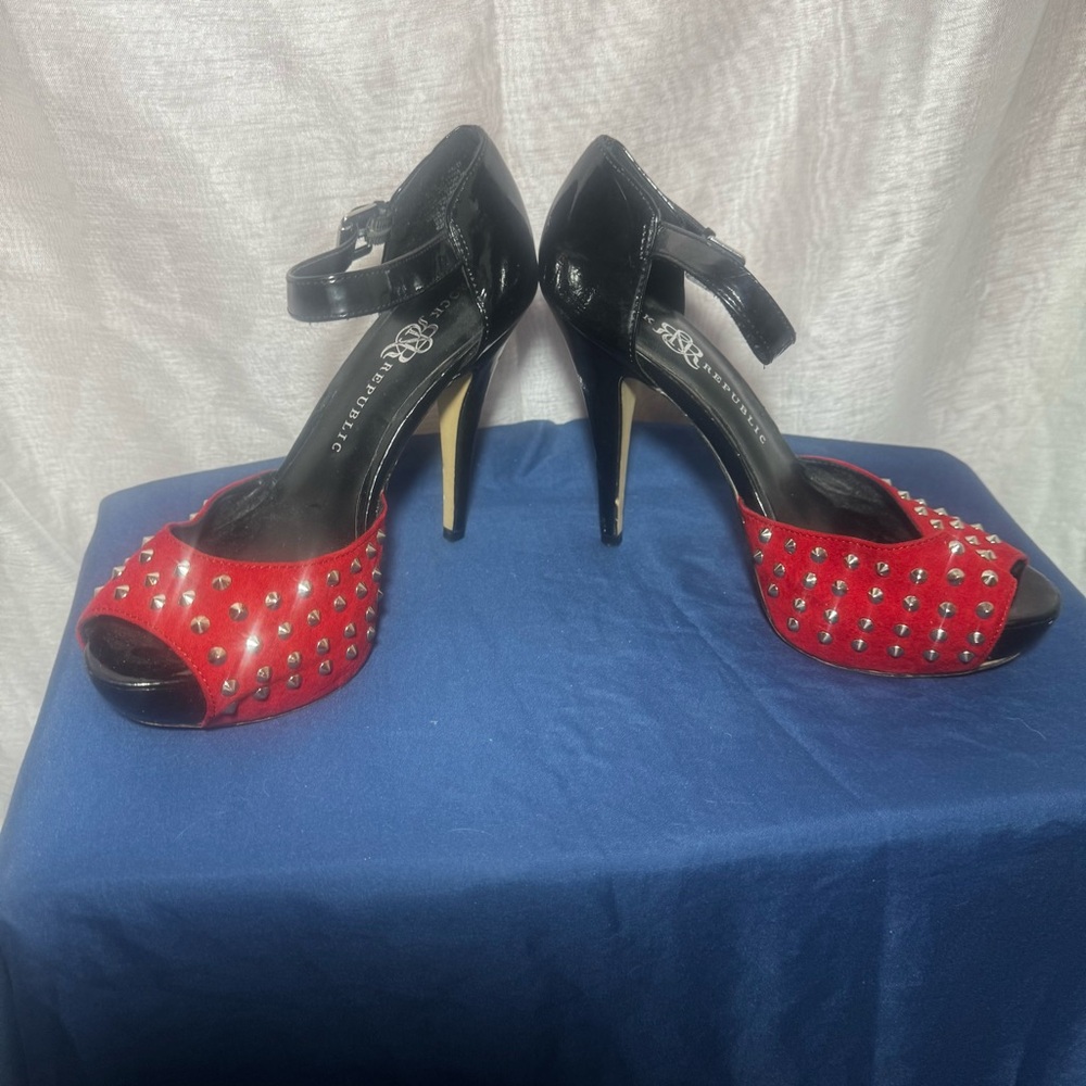 Rock Revival Black and Red High Heels